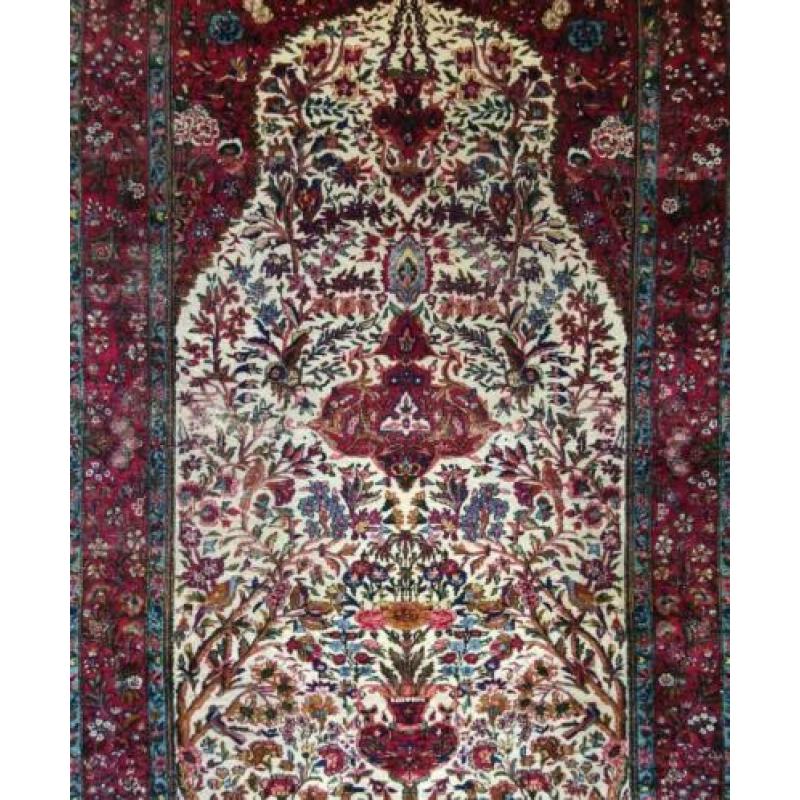 Handgeknoopt Perzisch tapijt Tabriz vase birds 175x280cm