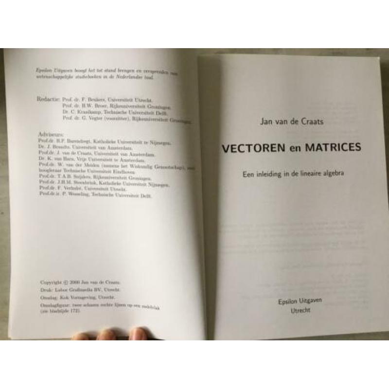 Vectoren en matrices - Jan van de Craats