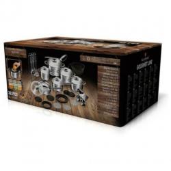 Luxury Blaumann 32-Piece Stainless Steel Cookware Set