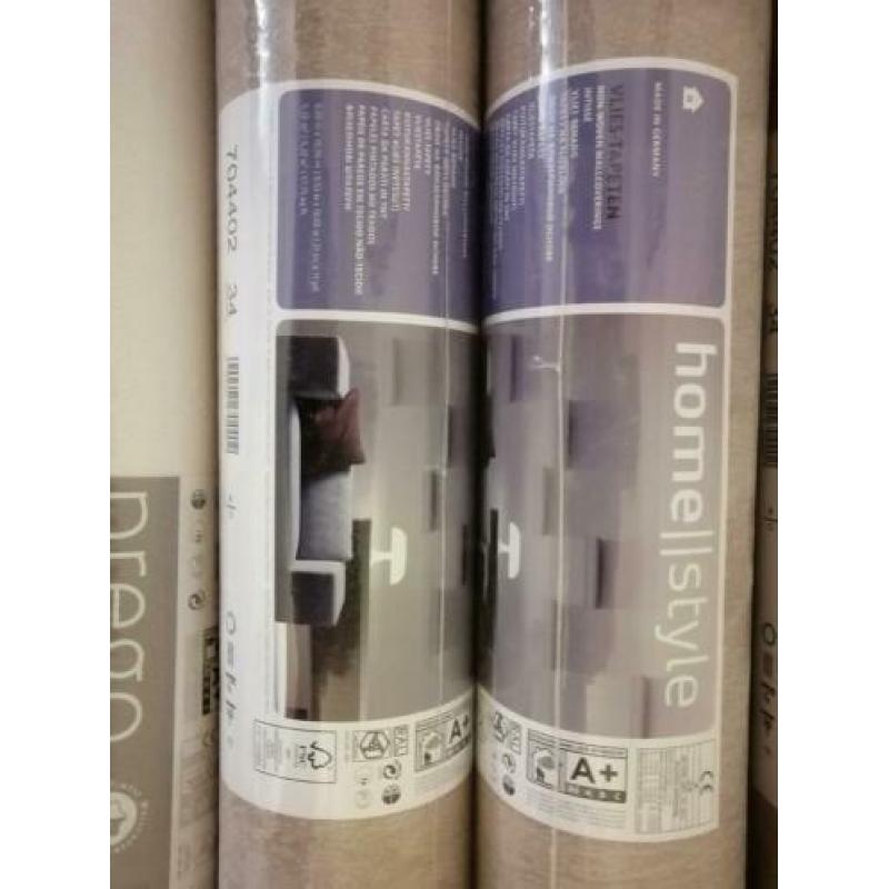 Behangrollen 6 wit en 4 beige