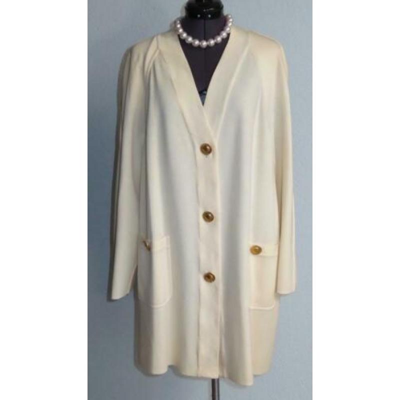 STIZZOLI lang wollen cardigan-vest/jas-mantel 44 46 L XL