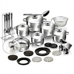 Luxury Blaumann 32-Piece Stainless Steel Cookware Set