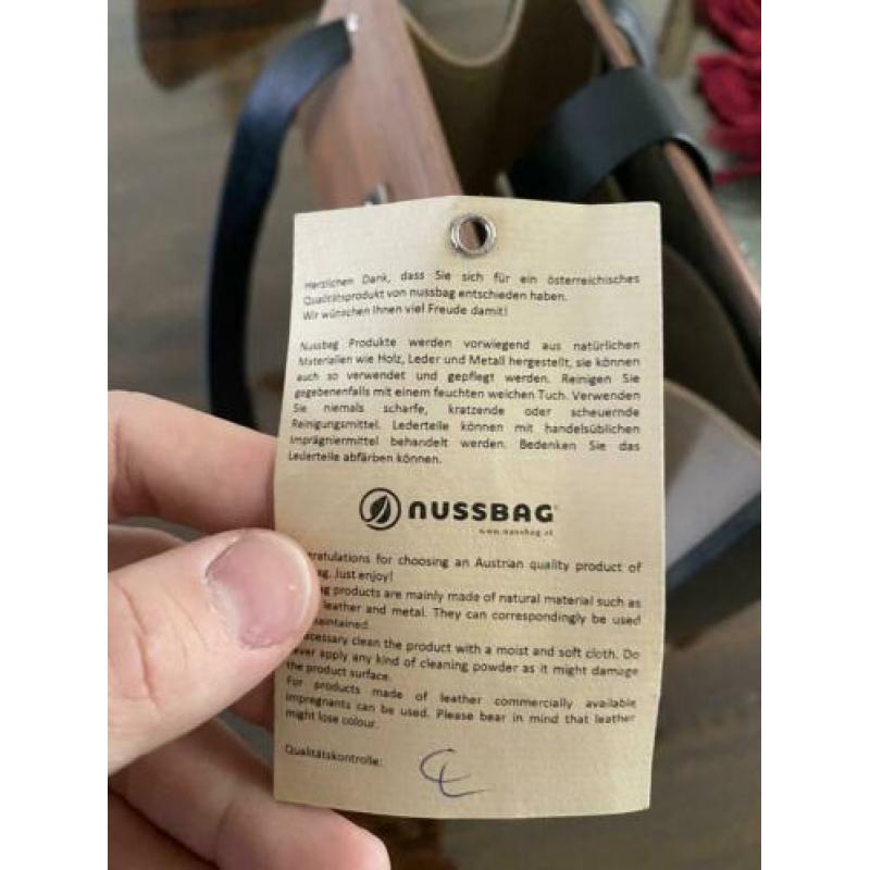 NUSSBAG handtas van hout nieuw met etiket winkelprijs €290