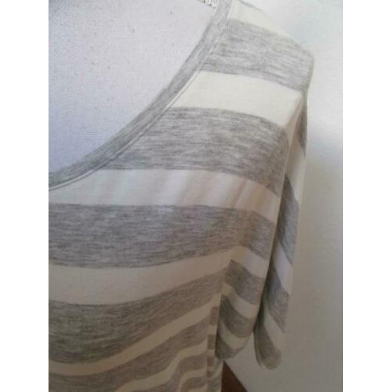H84 NIEUW!! shirt STREET ONE grijs ivoor wit XL 46/48