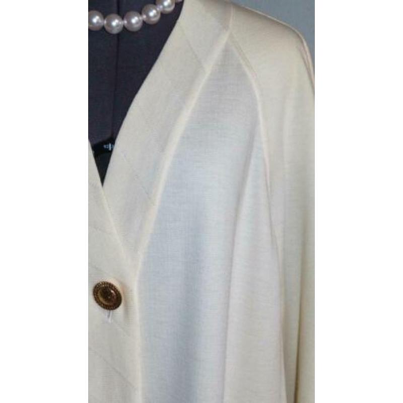 STIZZOLI lang wollen cardigan-vest/jas-mantel 44 46 L XL