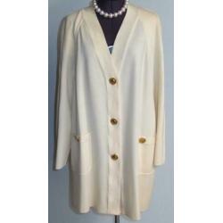 STIZZOLI lang wollen cardigan-vest/jas-mantel 44 46 L XL