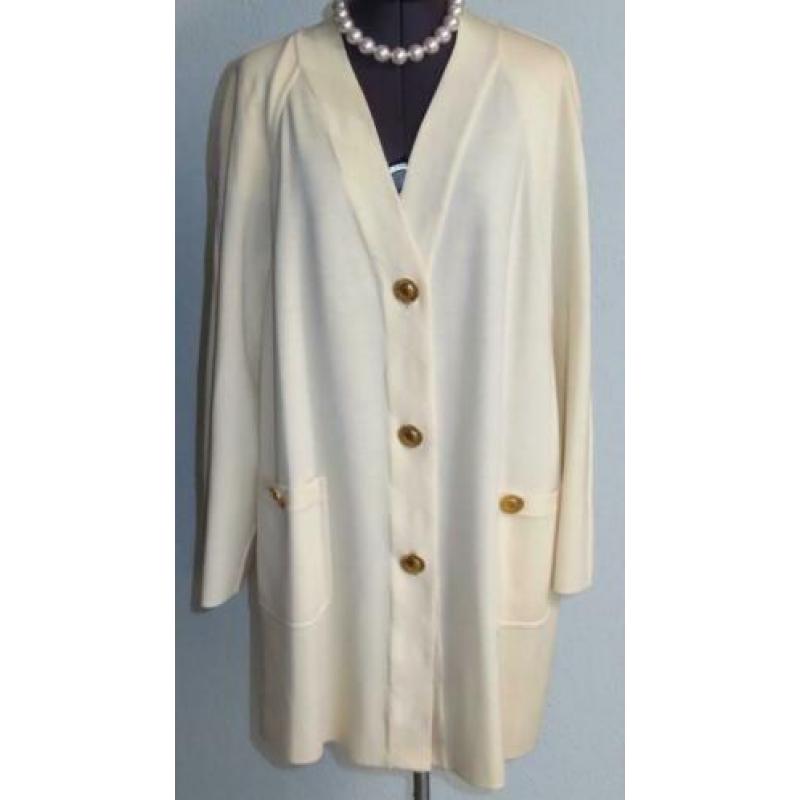 STIZZOLI lang wollen cardigan-vest/jas-mantel 44 46 L XL