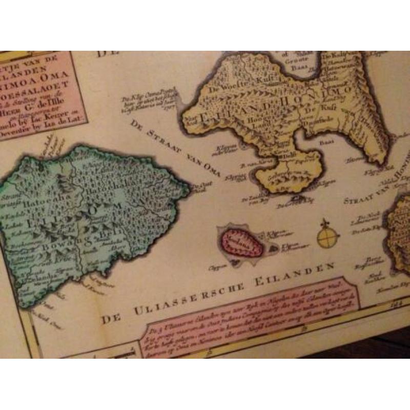 Kaart Molukse eilanden ca. 1710 Haruku, Sapaura, Nusalaut