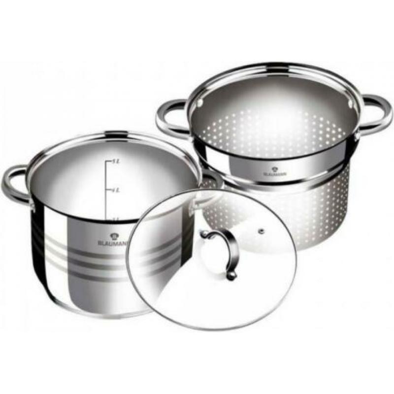 Luxury Blaumann 32-Piece Stainless Steel Cookware Set