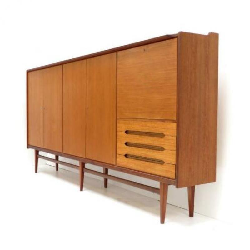 Groot vintage dressoir wandmeubel jaren '60 '70