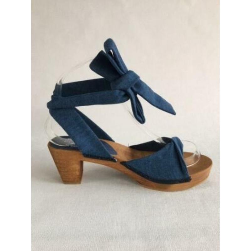 Sanita Wood Tirsa Square Flex Vegan Sandal Denim 39