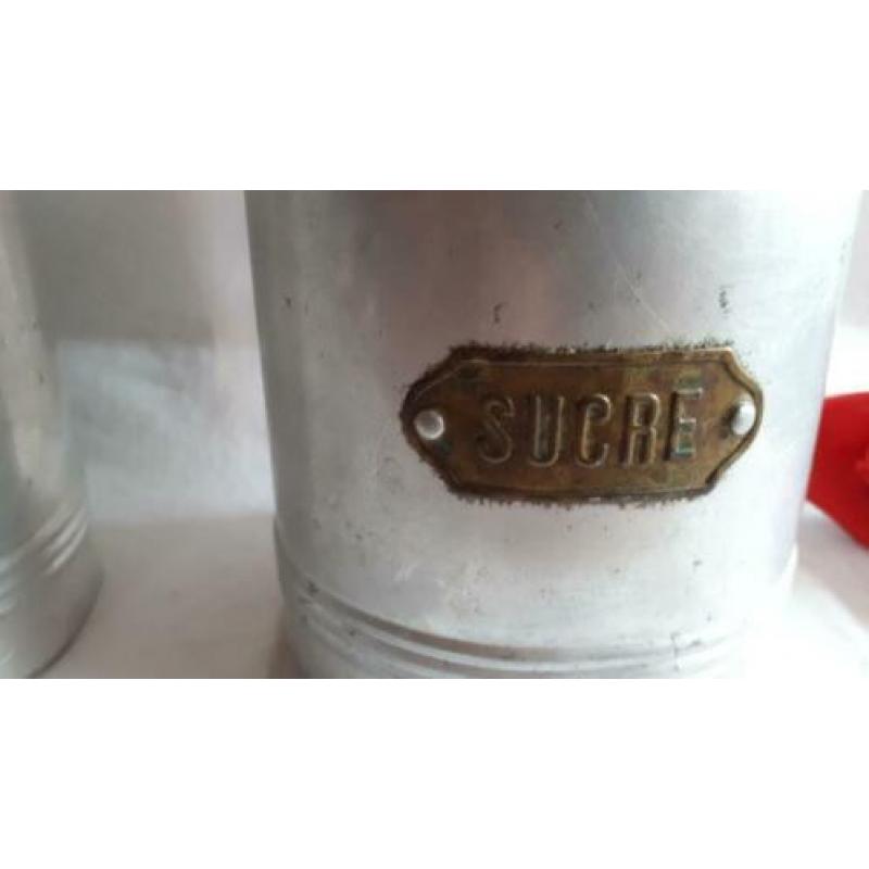 * RETRO* | Franse aluminium voorraadpotten | melkemmertje