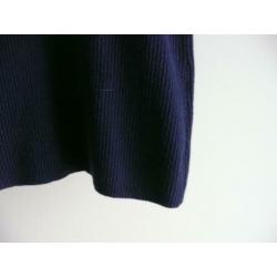 Massimo Dutti jurk gebreid wol viscose blauw maat XS 34 36
