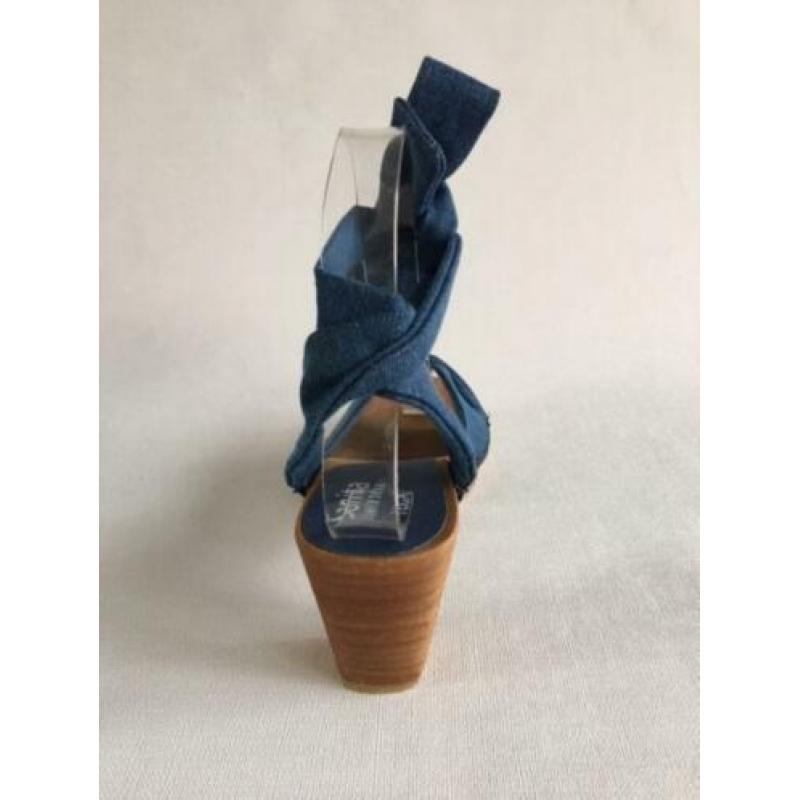 Sanita Wood Tirsa Square Flex Vegan Sandal Denim 39