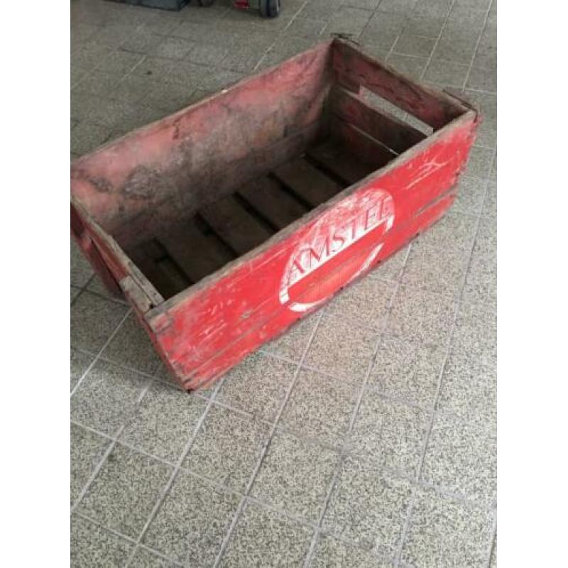 Vintage houten krat Amstel Bier
