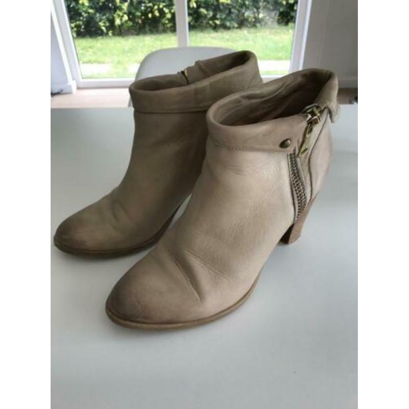 Leren enkellaars, mt 40