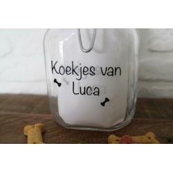 Koekjes pot - honden - koekjes van ... (gepersonaliseerd met
