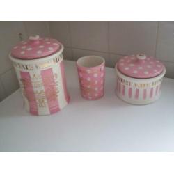 Blond Drie Delig Badkamer Set