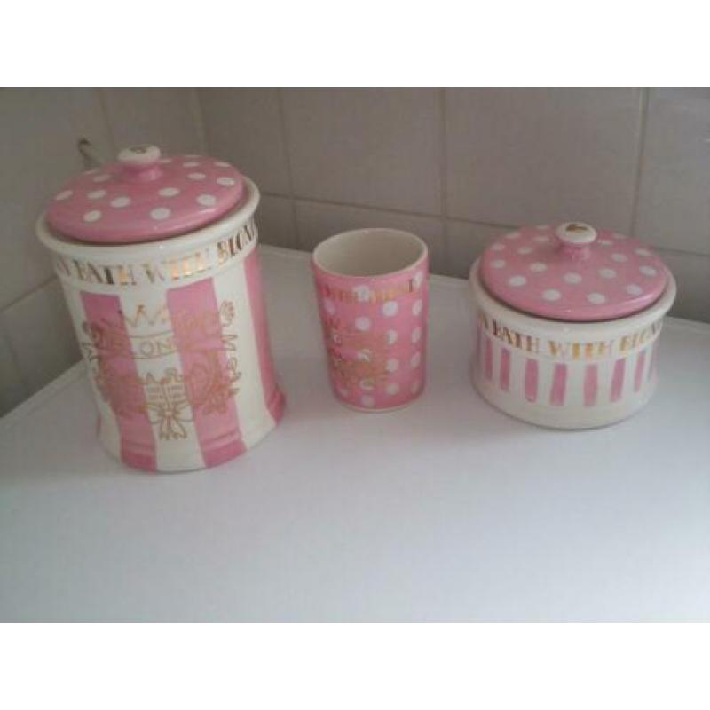 Blond Drie Delig Badkamer Set