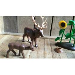 Playmobil boswachter hert jong zonnebloemen dieren