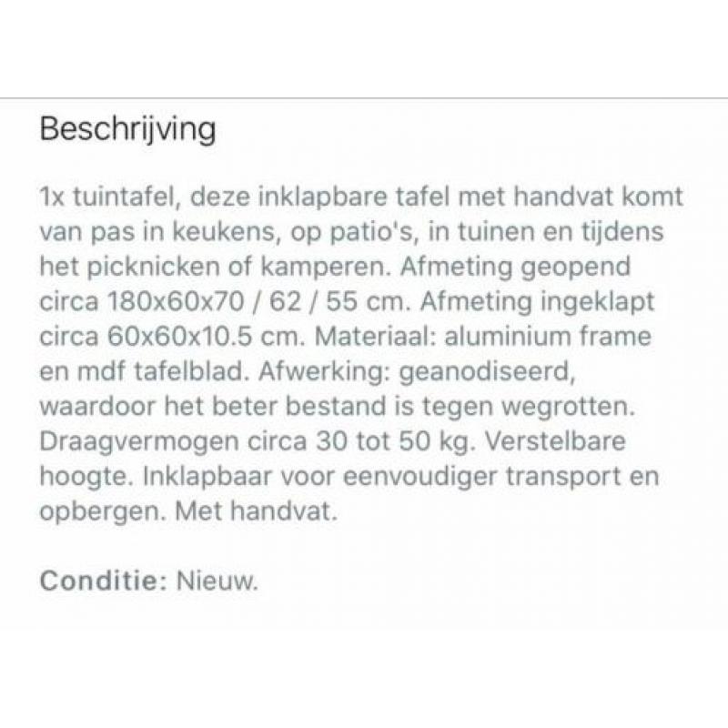 Tuin en terras meubels/inrichting