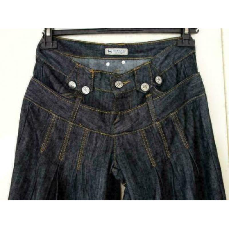 2487 Gloednieuwe vintage spijker broek YELANGHAO; Mt=S