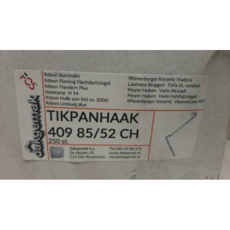 Fos Tikpanhaak 409 / 52 CH. NIEUW 250 stuks. Voor dakpannen