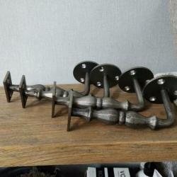 Nieuw! 4 echte smeedijzeren leuningdragers