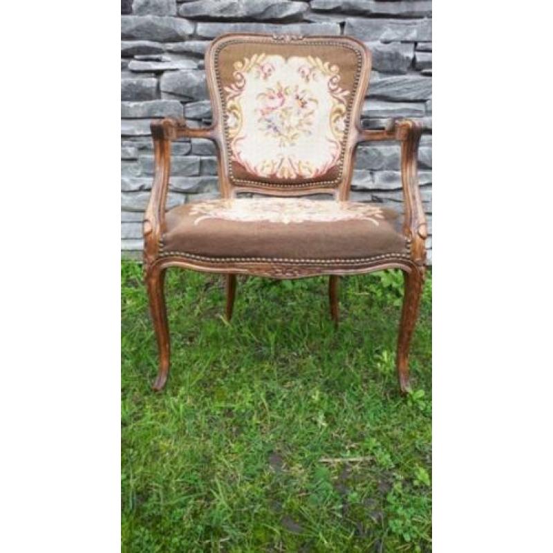 Vintage antieke brocante fauteuil