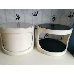Leuke bijzettafels jaren 70 retro vintage plastic space age
