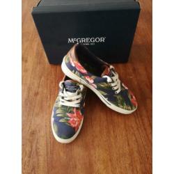 McGregor blauwe sneakers bloemen print, maat 37