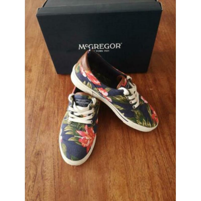 McGregor blauwe sneakers bloemen print, maat 37