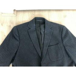 Drykorn blazer colbert 46 krijtstreep antraciet herenblazer