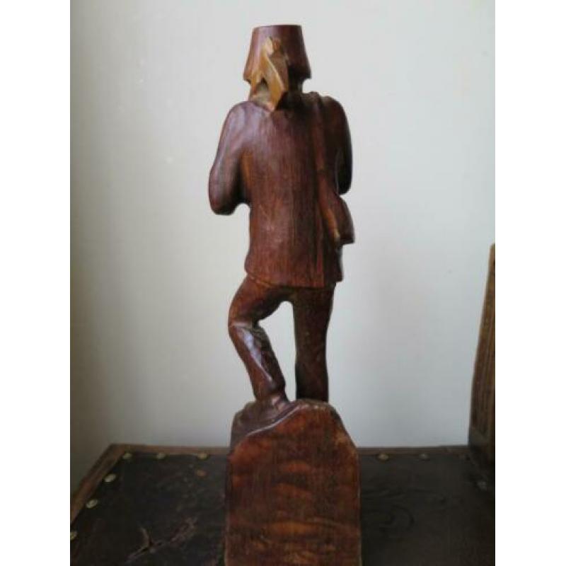 uit hout gesneden houthakker 34 cm