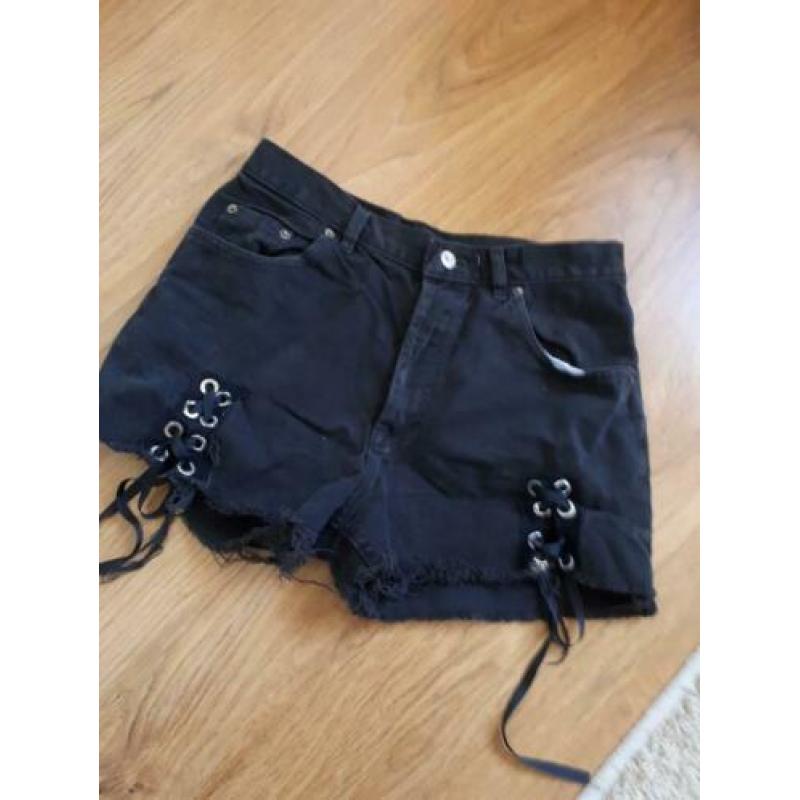 Levi levis short korte broek zwart 501 jeans spijkerbroek