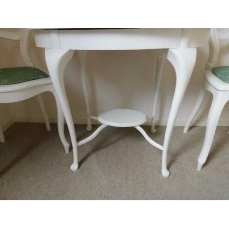 tafel met 2 stoelen, brocante