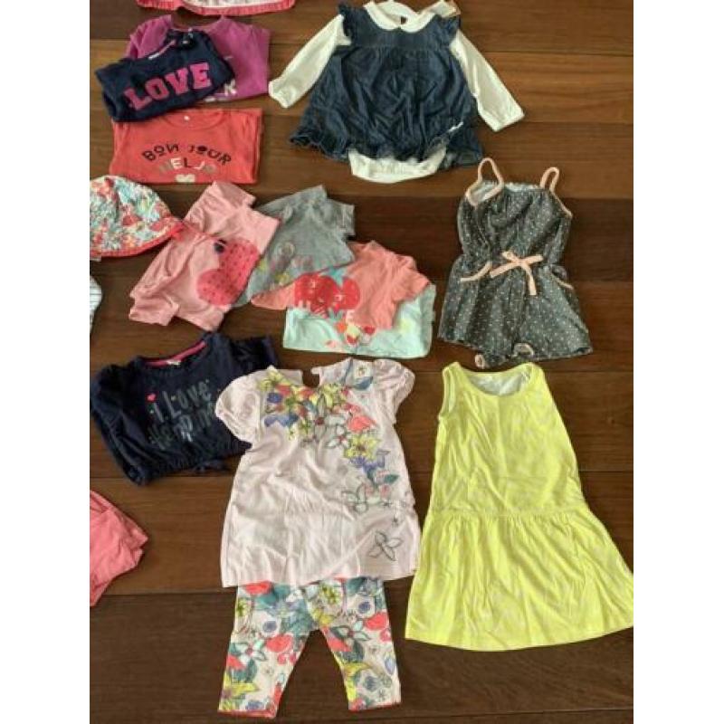 Groot pakket meisjes lente en zomer kleding maat 74 en 80