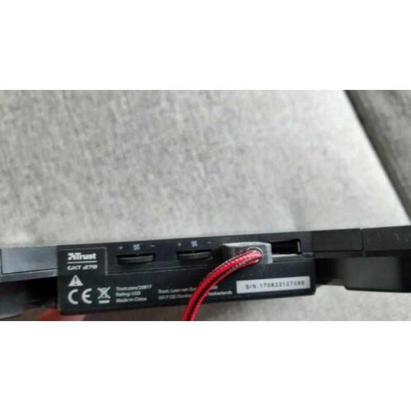 Trust Gaming Led laptop stand cooler met usb