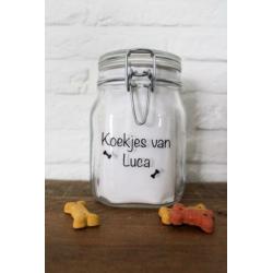 Koekjes pot - honden - koekjes van ... (gepersonaliseerd met
