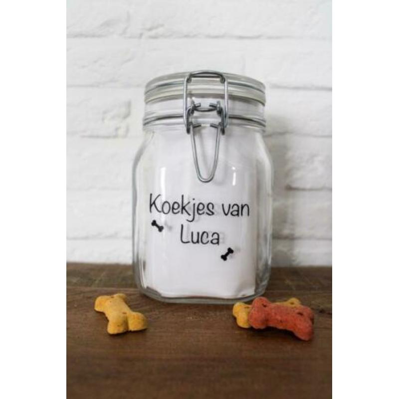 Koekjes pot - honden - koekjes van ... (gepersonaliseerd met