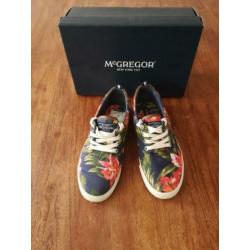 McGregor blauwe sneakers bloemen print, maat 37