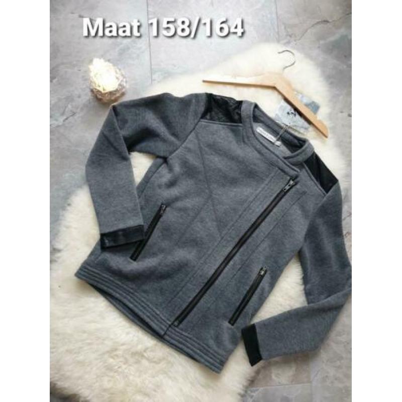 Maat 164 NIEUW Meisjes Vest/Jas Grijs FRANKIE & LIBERTY