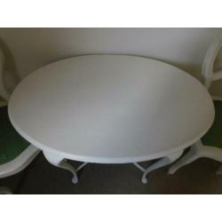 tafel met 2 stoelen, brocante