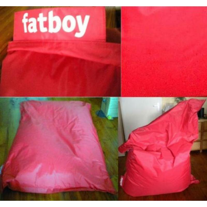 Echt ZGAN rode originele FATBOY zitzak, extra dik gevuld!