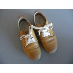 - Romagnoli - veterschoenen schoenen geel vintage leer mt 30