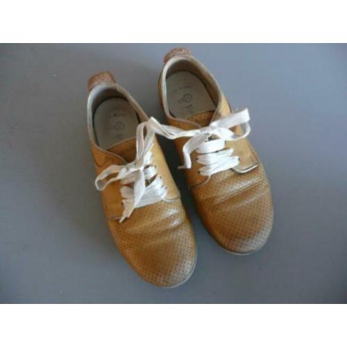 - Romagnoli - veterschoenen schoenen geel vintage leer mt 30
