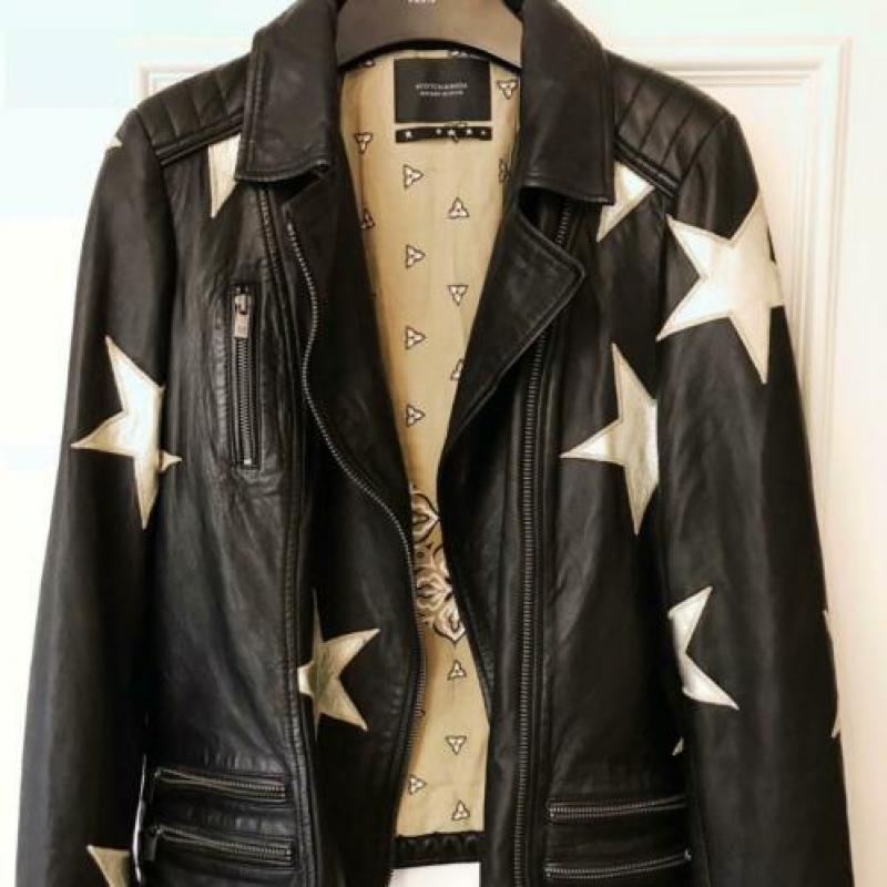 Maison Scotch and Soda Biker Leather/Leren Jacket NIEUW S