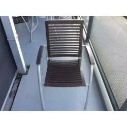 Tuinset met glazen tafel en 4 stoelen