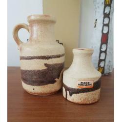 vintage scheurich keramiek vaas 550-10 en 414-16