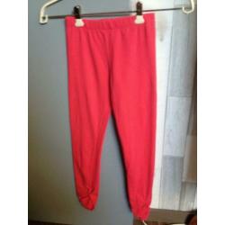 lange legging rose + rimpel onderkant 122/128